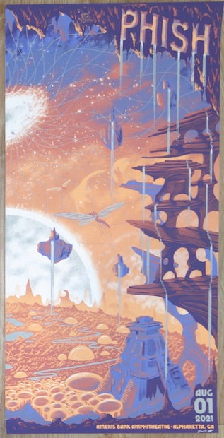 2021 Phish - Alpharetta II Silkscreen Concert Poster by Paul Kreizenbeck