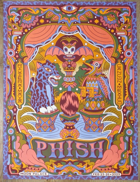 2023 Phish - Riviera Maya Silkscreen Concert Poster by Bene Rohlmann