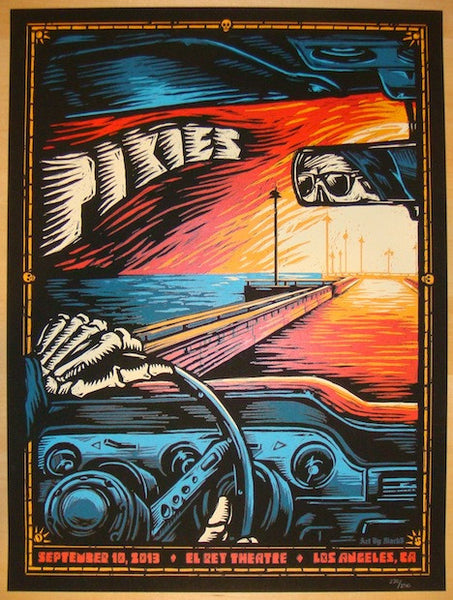 2013 The Pixies - Los Angeles II Silkscreen Concert Poster by Mark5 ...
