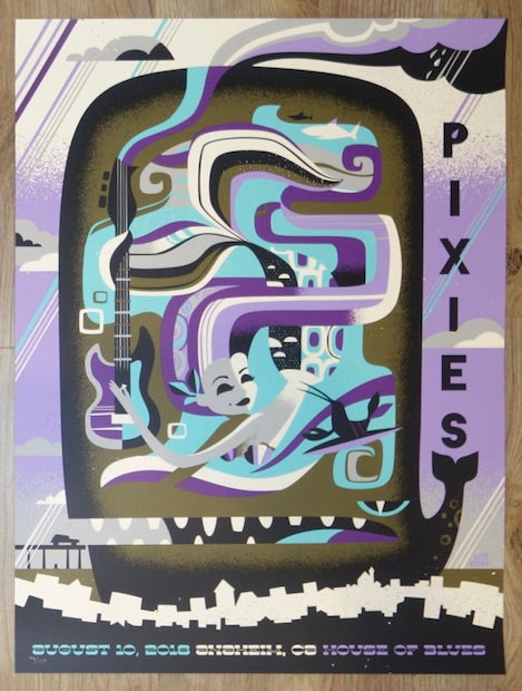 2018 The Pixies - Anaheim Silkscreen Concert Poster by Jeff Granito