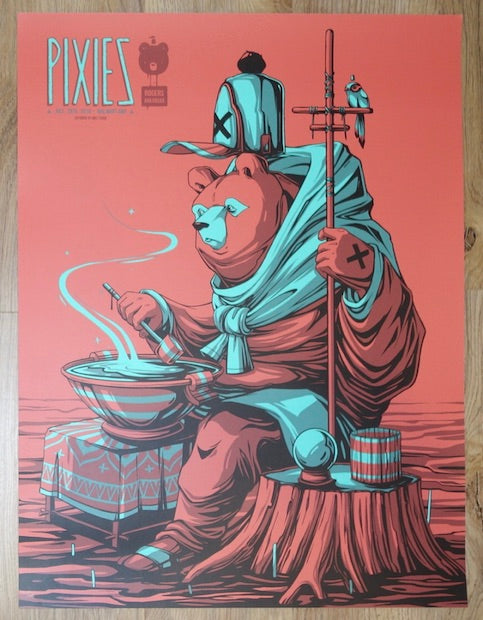 2018 The Pixies - Rogers Silkscreen Concert Poster by Mike Fudge