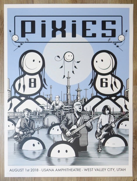 2018 The Pixies - West Valley City Silkscreen Concert Poster by the London Police