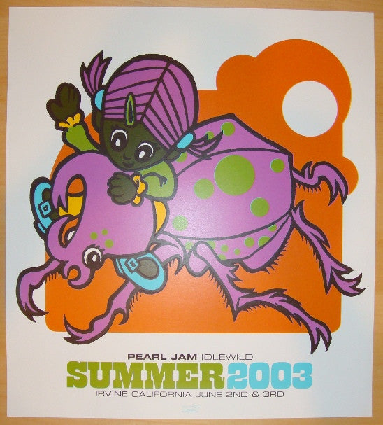 2003 Pearl Jam - Irvine Silkscreen Concert Poster by Ames
