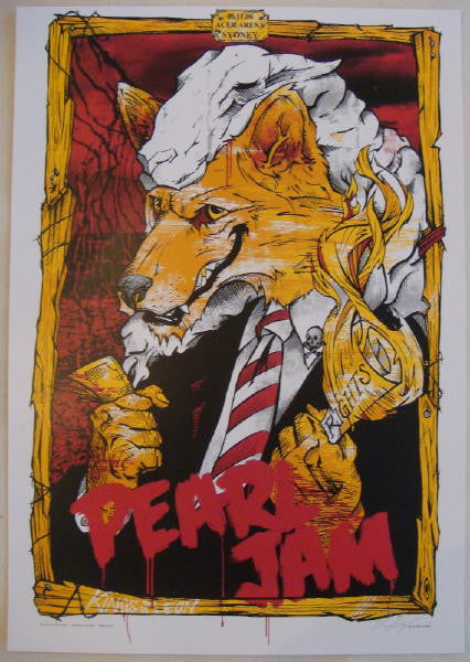 2006 Pearl Jam - Sydney II Concert Poster by Rhys Cooper