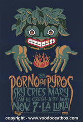1996 Porno For Pyros Silkscreen Concert Poster by Gary Houston