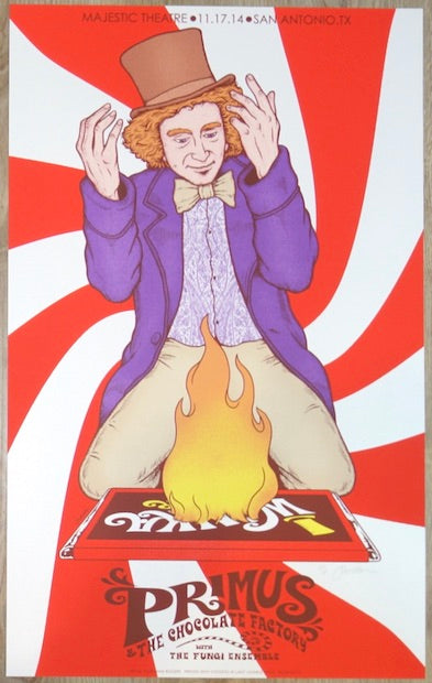 2014 Primus - San Antonio Silkscreen Concert Poster by Jermaine Rogers