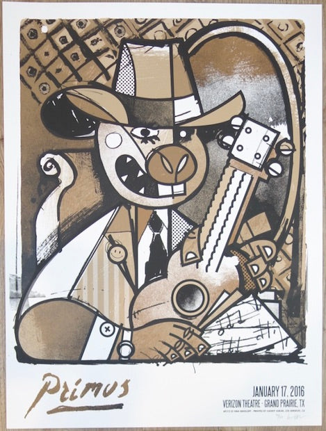 2016 Primus - Grand Prairie Variant Silkscreen Concert Poster by Ivan Minsloff