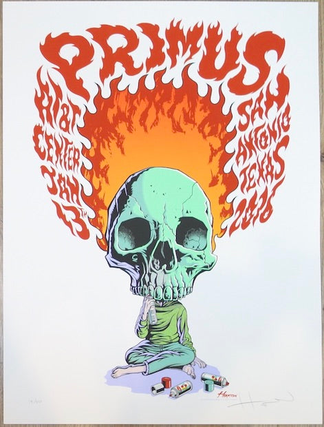 2016 Primus - San Antonio Silkscreen Concert Poster by Justin Hampton