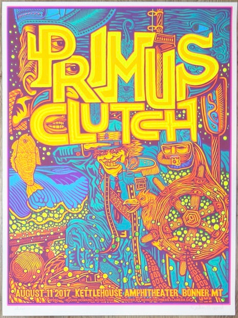 2017 Primus - Bonner Silkscreen Concert Poster by John Howard
