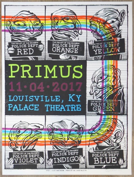 2017 Primus - Louisville Silkscreen Concert Poster by Doug Boehm