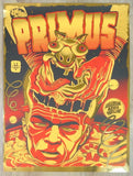 2018 Primus - Rogers Gold Foil Variant Silkscreen Concert Poster by Zombie Yeti