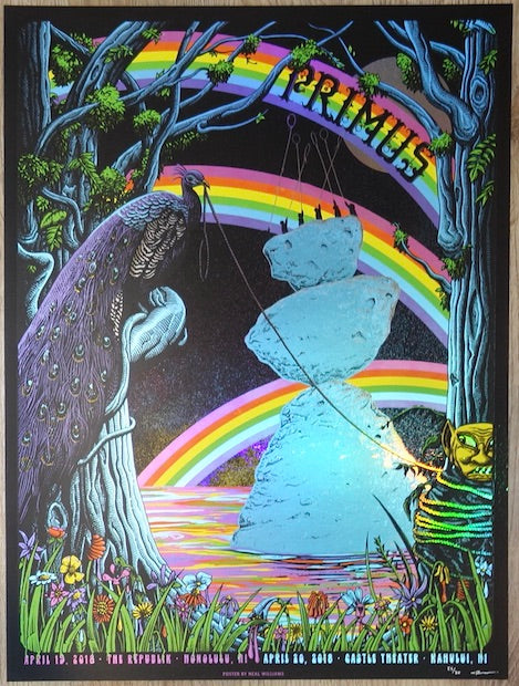 2018 Primus - Hawaii Foil Variant Silkscreen Concert Poster by Neal Williams