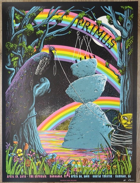 2018 Primus - Hawaii Silkscreen Concert Poster by Neal Williams