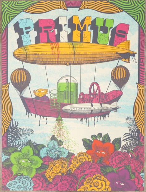 2018 Primus - Riverside Silkscreen Concert Poster by Status Serigraph