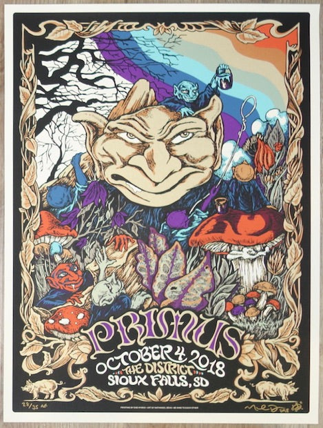2018 Primus - Sioux Falls Silkscreen Concert Poster by Nathaniel Deas