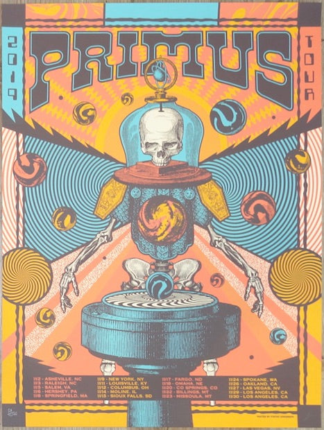 2019 Primus - Fall Tour Silkscreen Concert Poster by Status Serigraph