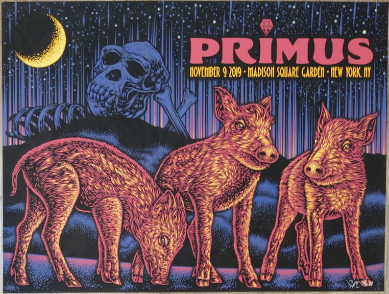 2019 Primus - NYC Silkscreen Concert Poster by Todd Slater