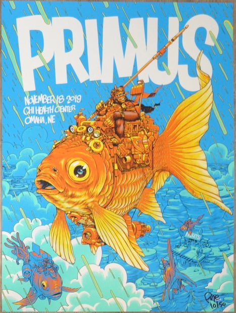 2019 Primus - Omaha Silkscreen Concert Poster by Pye Parr