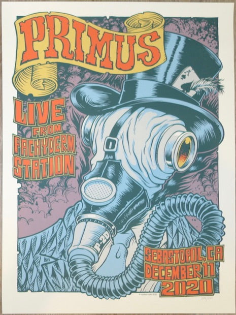 2020 Primus - Sebastopol Silkscreen Concert Poster by Reuben Rude