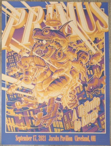 2021 Primus - Cleveland Silkscreen Concert Poster by John Guydo