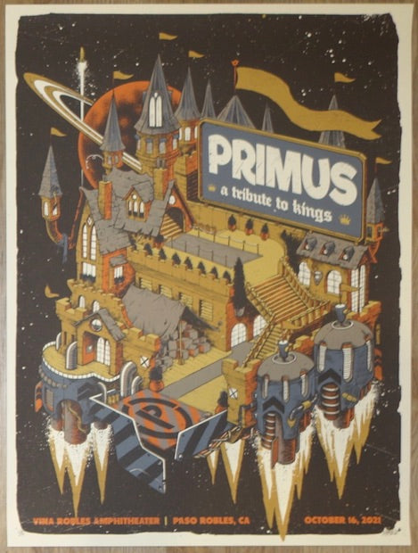 2021 Primus - Paso Robles Silkscreen Concert Poster by Dan Dippel
