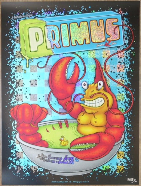 2021 Primus - Portland Sparkle Foil Variant Concert Poster by Gumball Designs