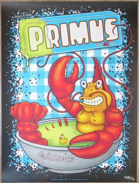 2021 Primus - Portland Silkscreen Concert Poster by Gumball Designs