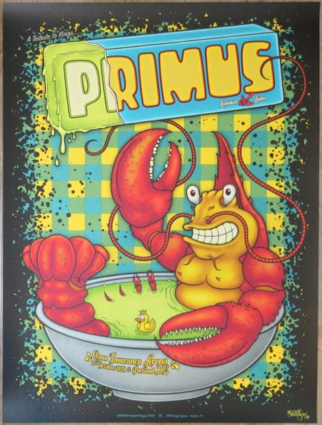 2021 Primus - Portland Yellow Variant Concert Poster by Gumball Designs