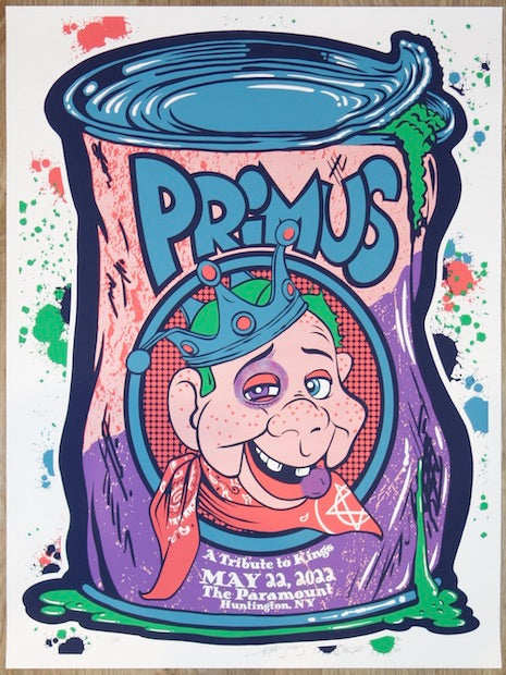 2022 Primus - Huntington Silkscreen Concert Poster by Eyeball James