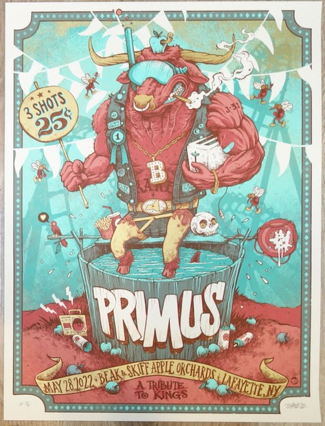2022 Primus - Lafayette Silkscreen Concert Poster by Dan Dippel
