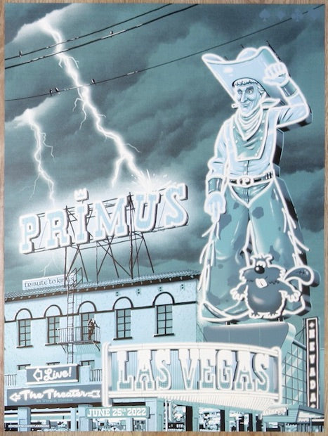 2022 Primus - Las Vegas Silkscreen Concert Poster by Darin Shock