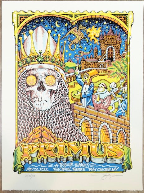 2022 Primus - Port Chester Linocut Concert Poster by AJ Masthay