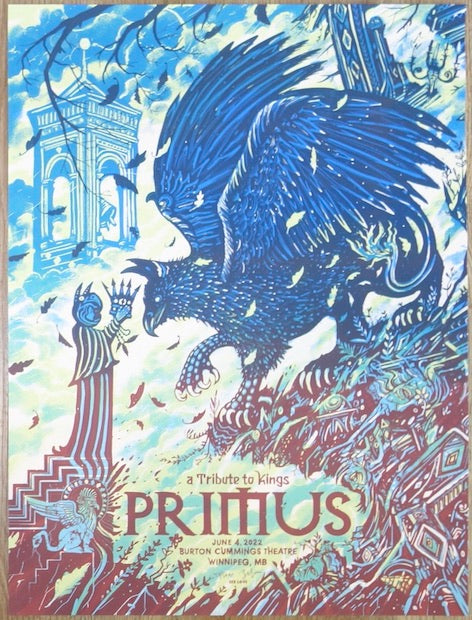 2022 Primus - Winnipeg Silkscreen Concert Poster by Zeb Love