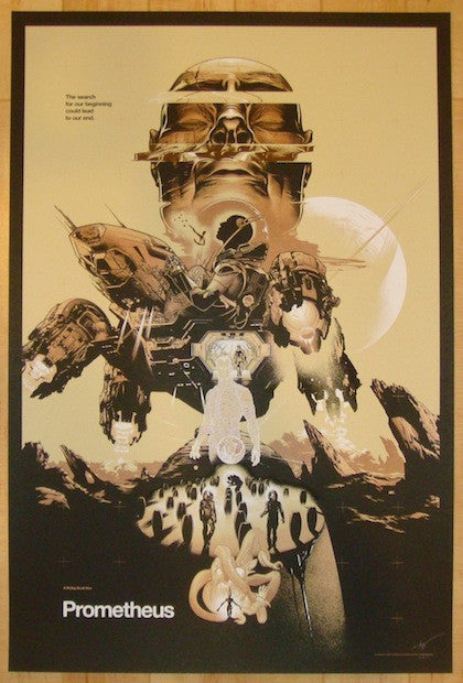 2014 "Prometheus" - Variant Silkscreen Movie Poster by Martin Ansin