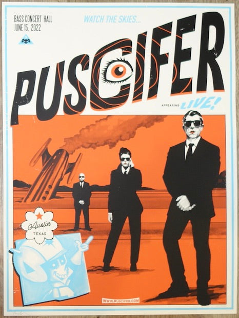 2022 Puscifer - Austin Silkscreen Concert Poster by Ivan Minsloff