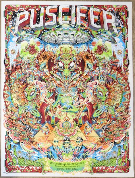 2022 Puscifer - Baton Rouge Silkscreen Concert Poster by Juan Ma Orozco