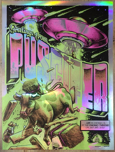 2022 Puscifer - Chicago Foil Variant Concert Poster by Twin Home Prints