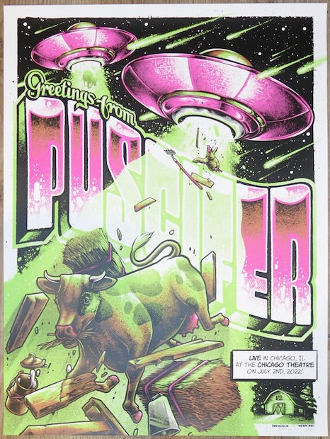 2022 Puscifer - Chicago Silkscreen Concert Poster by Twin Home Prints