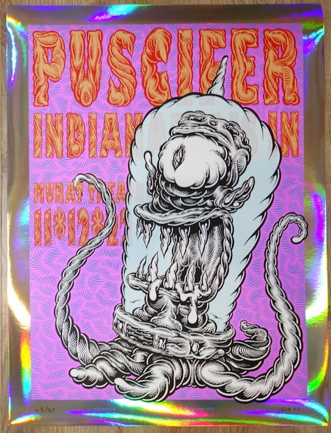 2022 Puscifer - Indianapolis Foil Variant Concert Poster by Mark Dean Veca