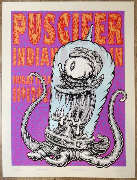 2022 Puscifer - Indianapolis Silkscreen Concert Poster by Mark Dean Veca