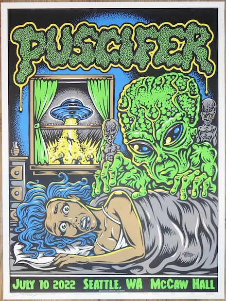 2022 Puscifer - Seattle Silkscreen Concert Poster by Jimbo Phillips