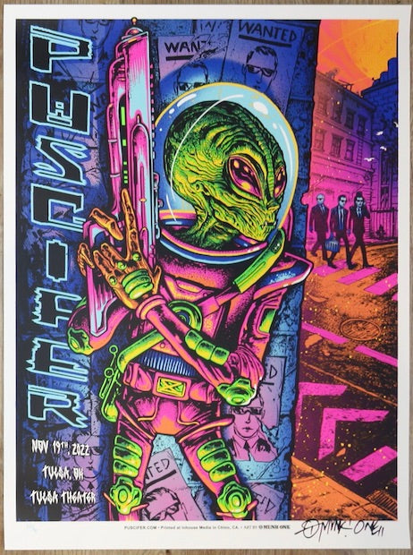 2022 Puscifer - Tulsa Silkscreen Concert Poster by Munk One