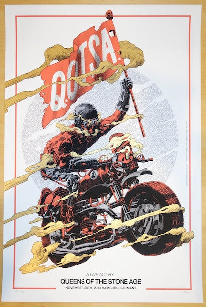 2013 Queens of the Stone Age - Hamburg Concert Poster by Smithe