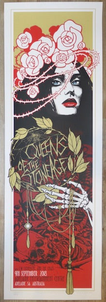 2018 Queens of the Stone Age - Adelaide Silkscreen Concert Poster by Teniele Sadd