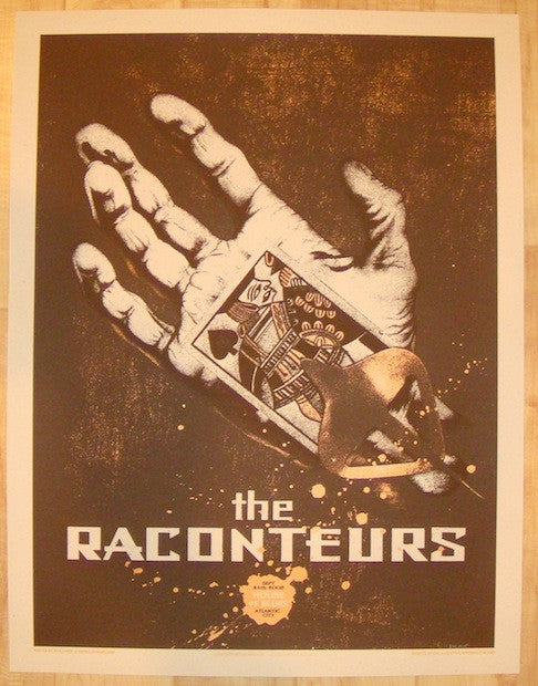 2006 The Raconteurs - Atlantic City Silkscreen Concert Poster by Rob Jones