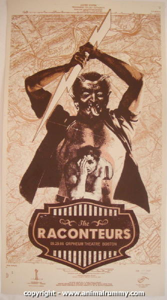 2006 The Raconteurs - Boston Silkscreen Concert Poster by Rob Jones