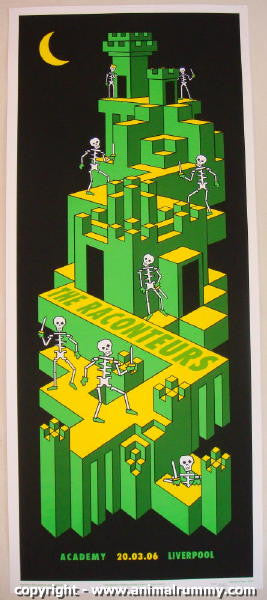 2006 The Raconteurs - Liverpool Silkscreen Concert Poster by Rob Jones