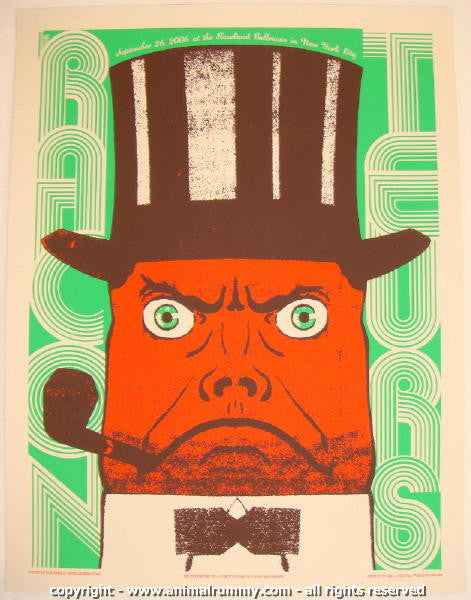 2006 The Raconteurs - NYC Roseland II Silkscreen Concert Poster by Rob Jones