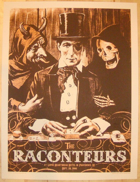 2006 The Raconteurs - Providence Silkscreen Concert Poster by Rob Jones