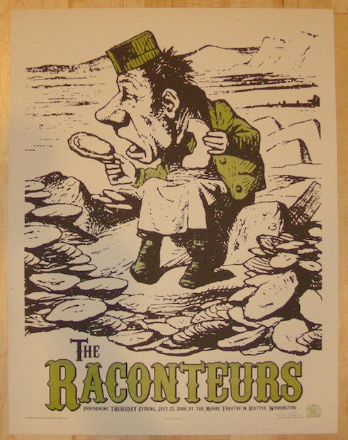 2006 The Raconteurs - Seattle Silkscreen Concert Poster by Rob Jones